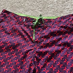 Navy and Red Men’s Crook & Castles Board Shorts Size 42